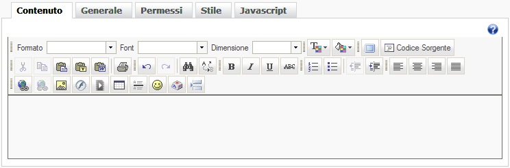 Contenuto html