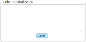 Pannello stile personalizzato