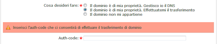 Dominio non disponibile. Opzione B