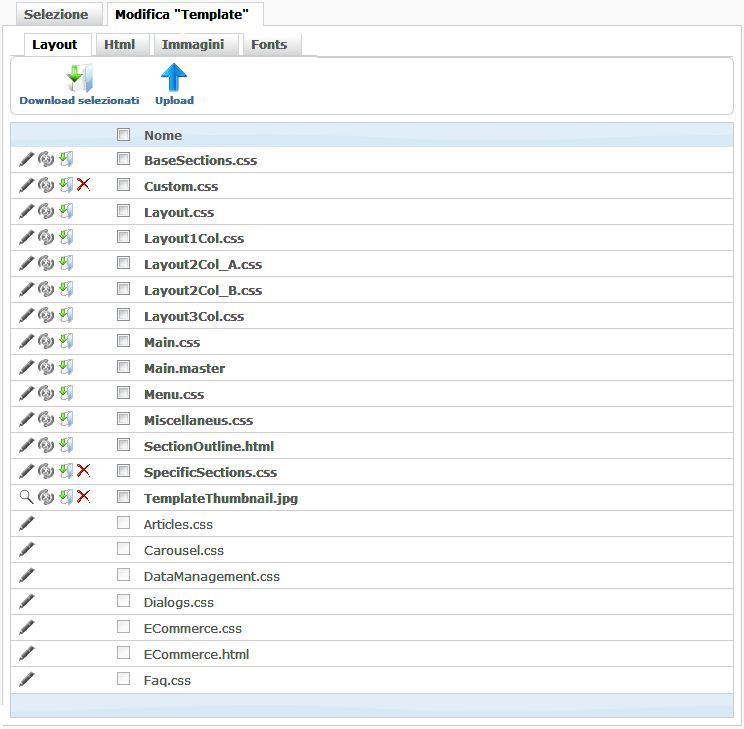 Modifica tema grafico