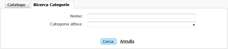 Ricerca le categorie