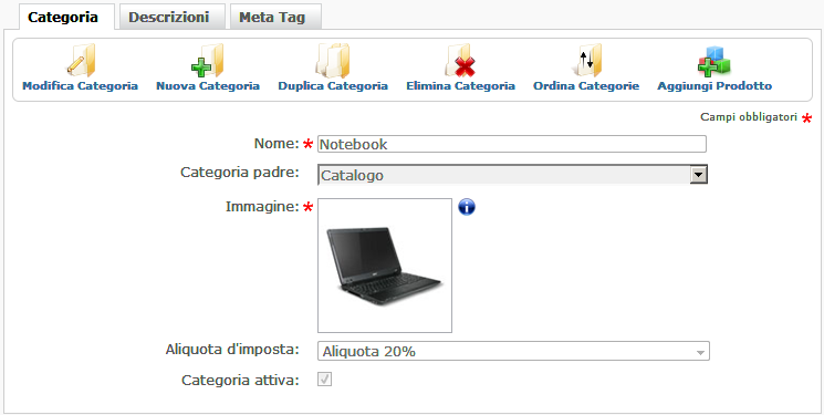 Visualizza la categoria