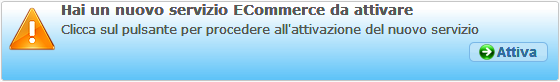 Attivazione servizio ECommerce